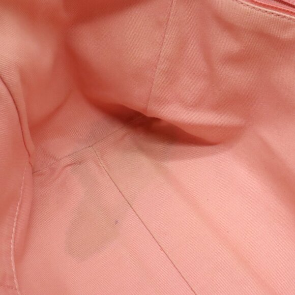 Authentic CHANEL CC Deauville Tote MM Pink White Canvas Chain Shoulder Bag - Picture 6 of 8